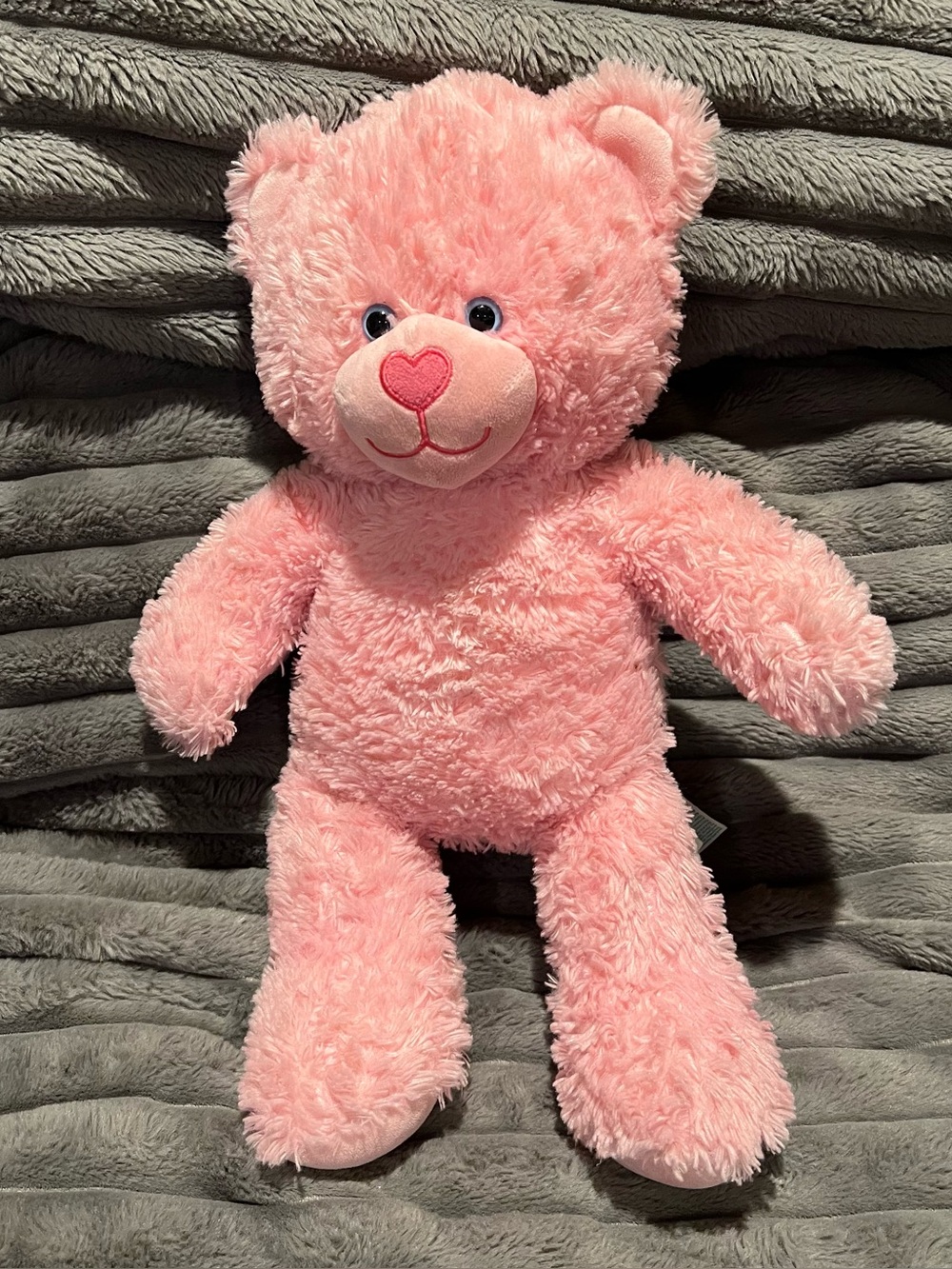 BUILD A BEAR PINK CUDDLES TEDDY BEAR HEART NOSE STUFFED BAB GIRLY COQUETTE SOFT